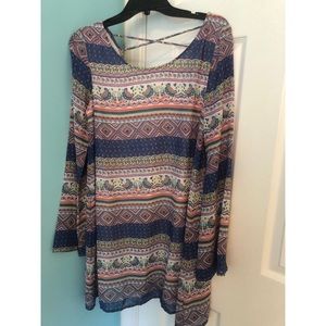 Patterned shift dress